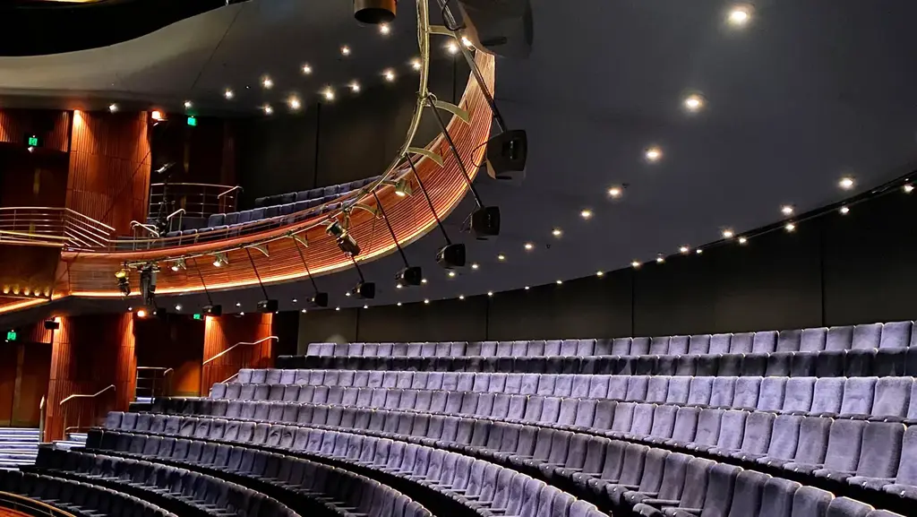 Speakers setup in auditorium